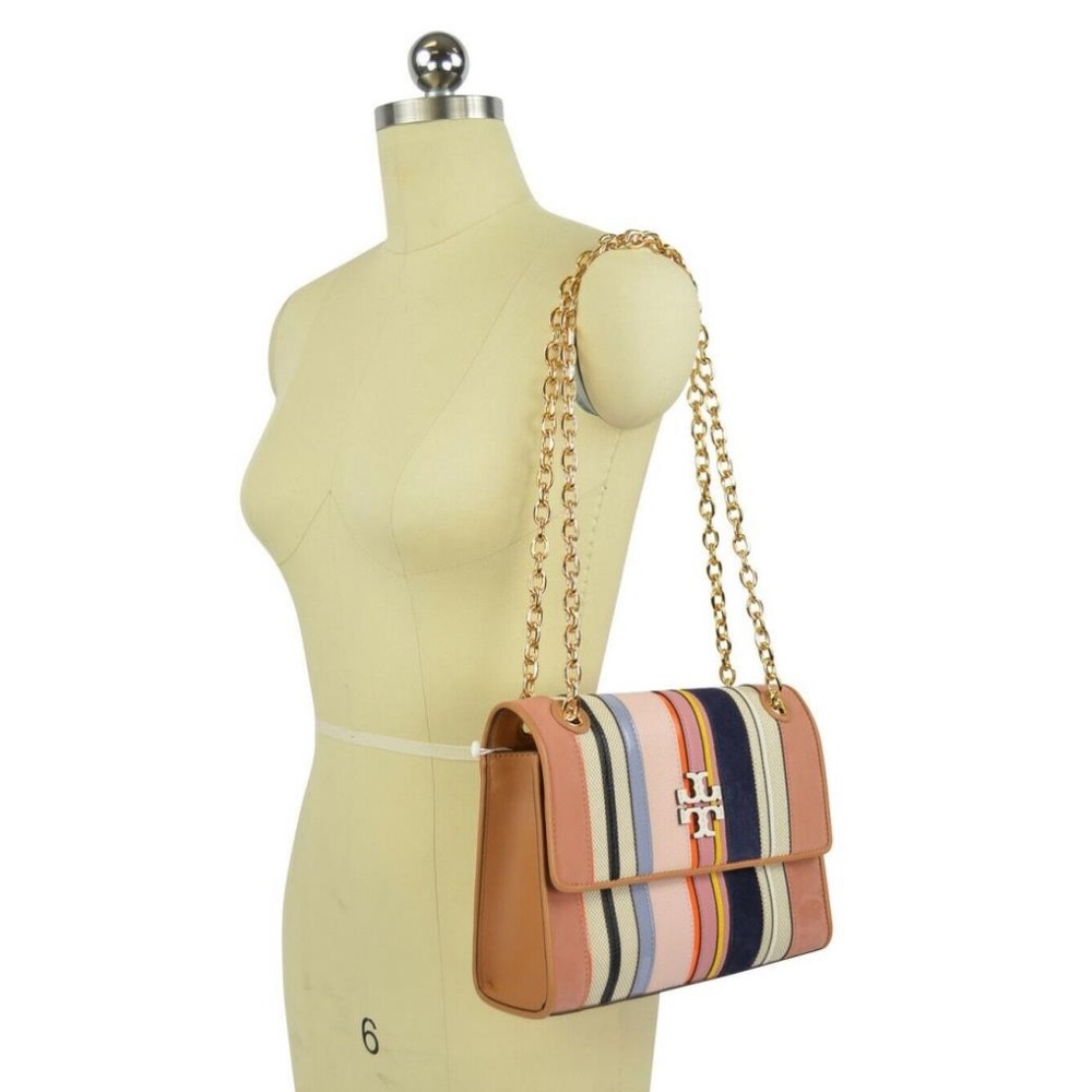 Tory Burch Fleming Balloon Stripe Shoulder Bag